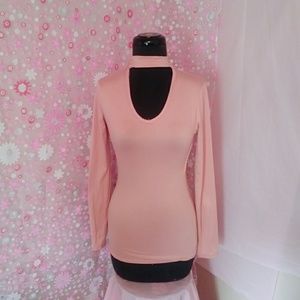 Long sleeve shirt w/choker design